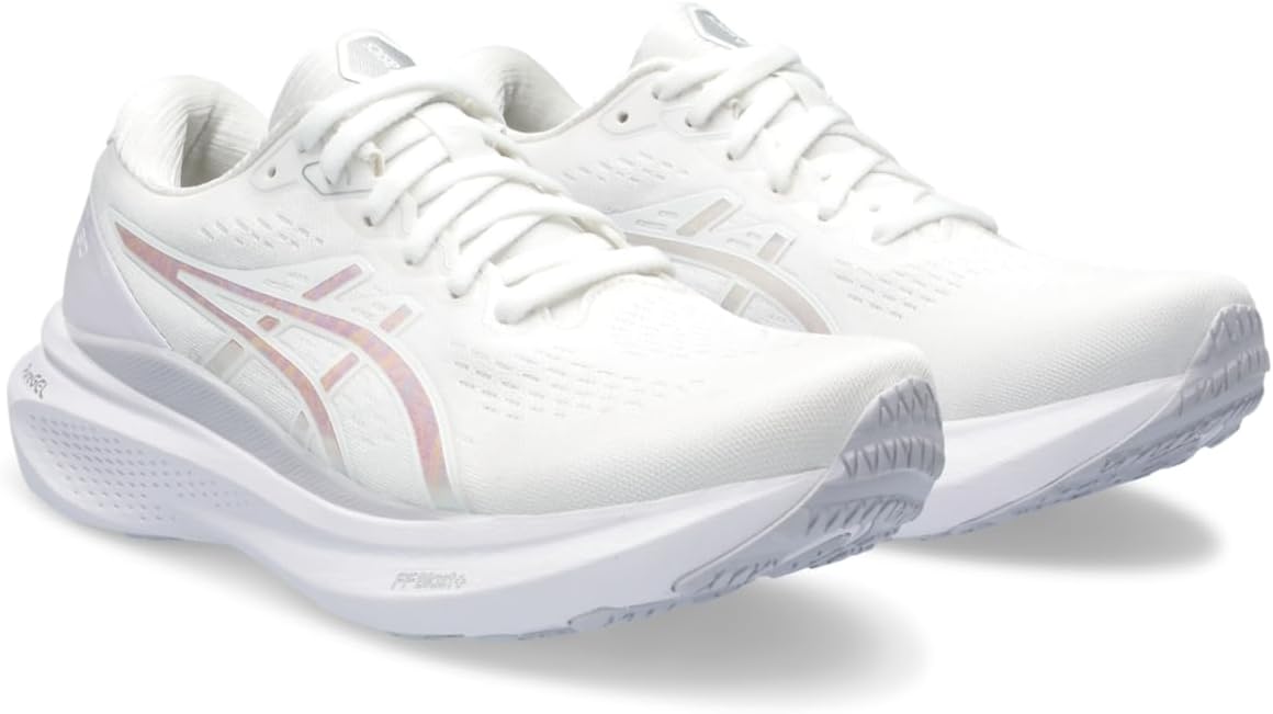 Shoes for foot pain featuring asics kayano 30 for women in white